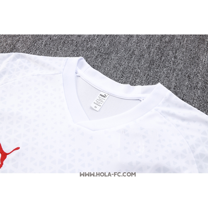 Chandal del AC Milan 2023-2024 Manga Corta Blanco - Pantalon Corto
